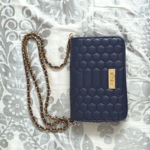 Bebe crossbody blue purse bag